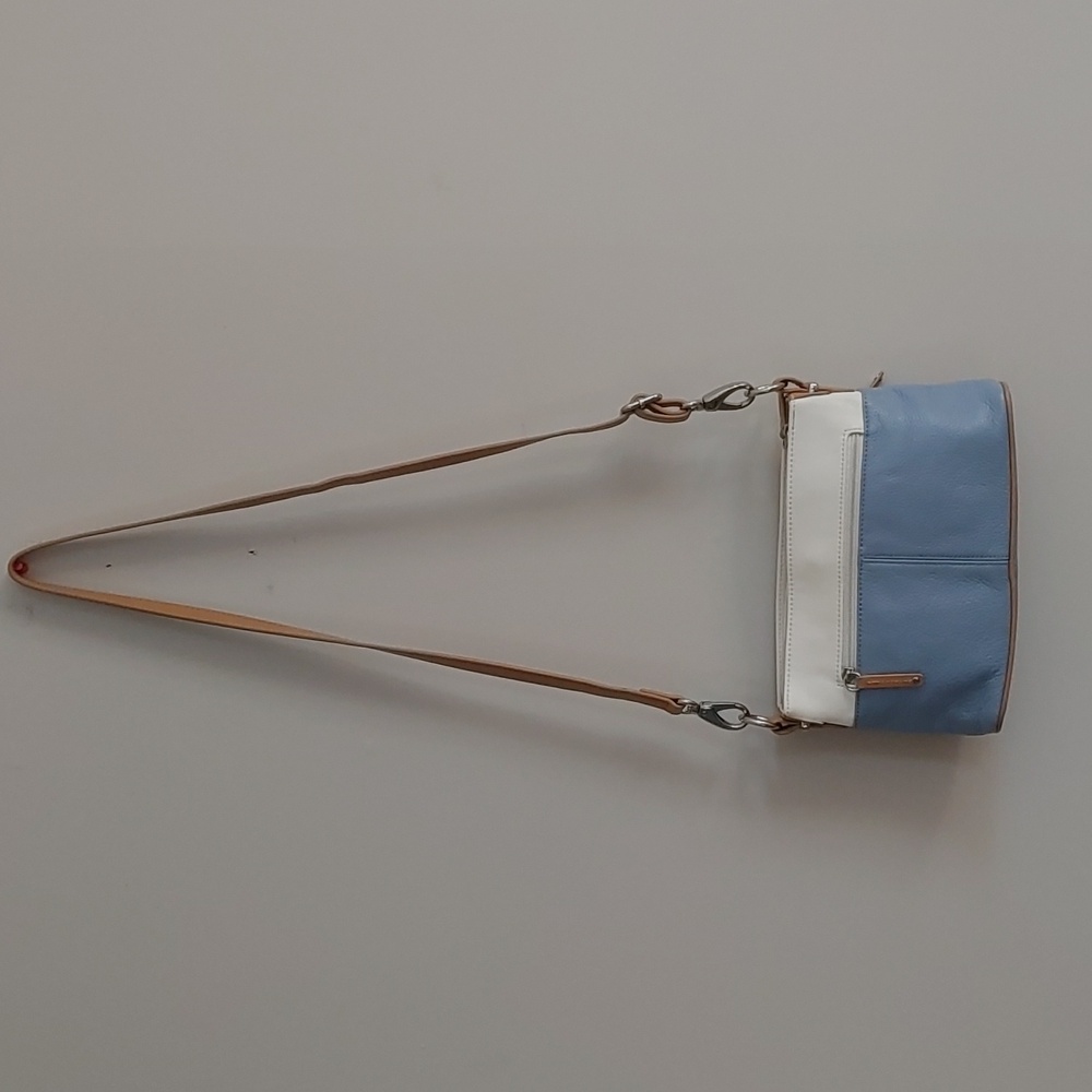 Giani Bernini Two-Tone Soft Pebbled Leather Crossbody Bag